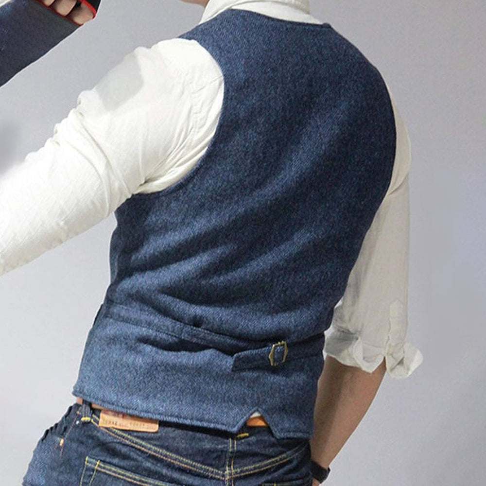 Stylish Men's Vest - Victor-Light blue-XS-Nora Luxe