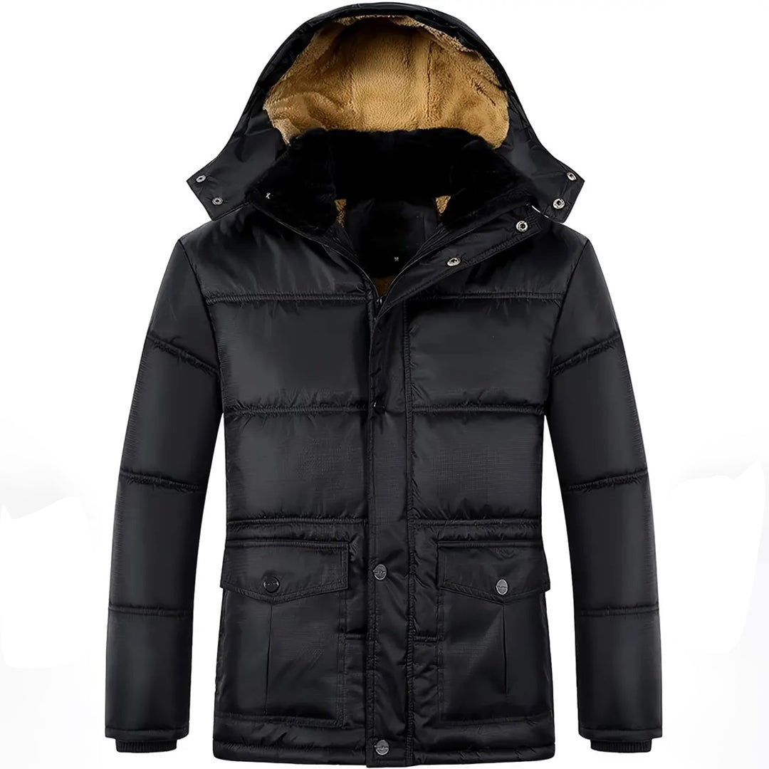 Stylish Men's Winter Coat - Lucas-Black-XXS-Nora Luxe