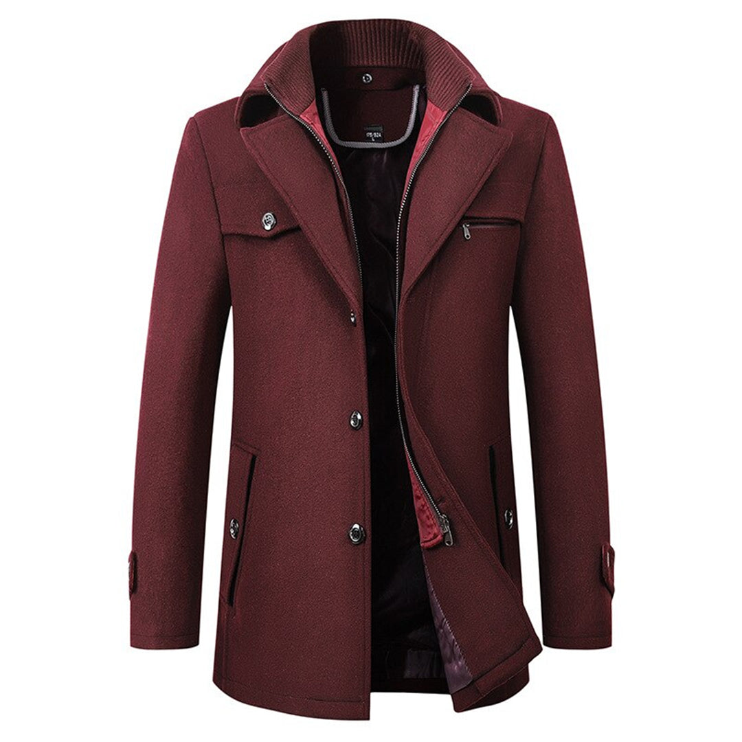 Stylish Men's Winter Coat - Victor-Bordeaux red-M-Nora Luxe