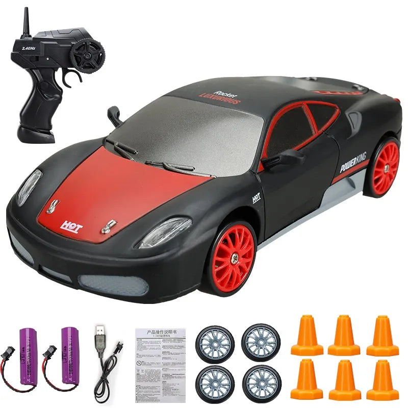 Stylish Mini Drifter for Exciting Adventures - SwiftDrift-Ferrari 360 Modena Black/Red 2x battery-Nora Luxe