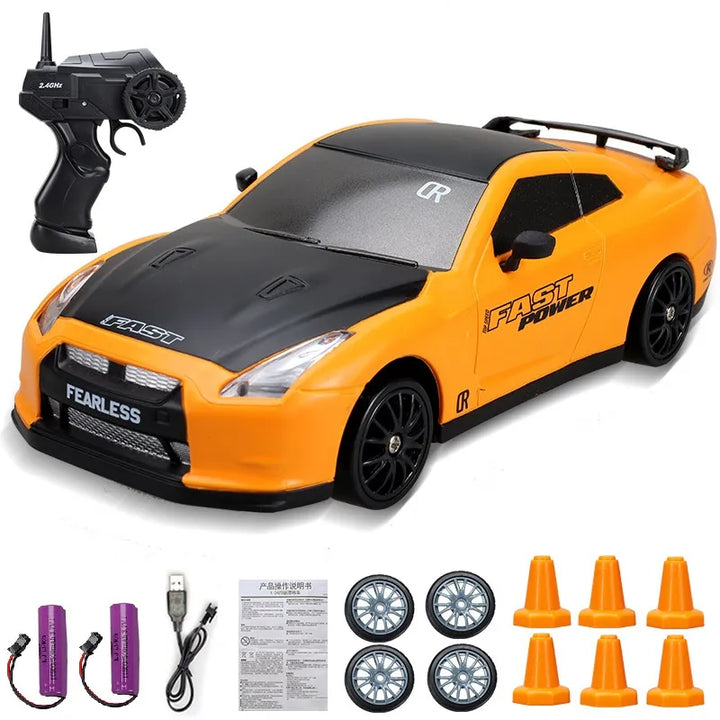 Stylish Mini Drifter for Exciting Adventures - SwiftDrift-Nissan GTR Yellow 2x Battery-Nora Luxe