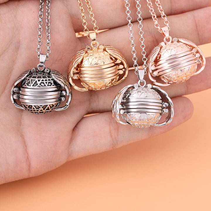 Stylish Multi-Layer Photo Locket Necklace-Antique silver-Nora Luxe