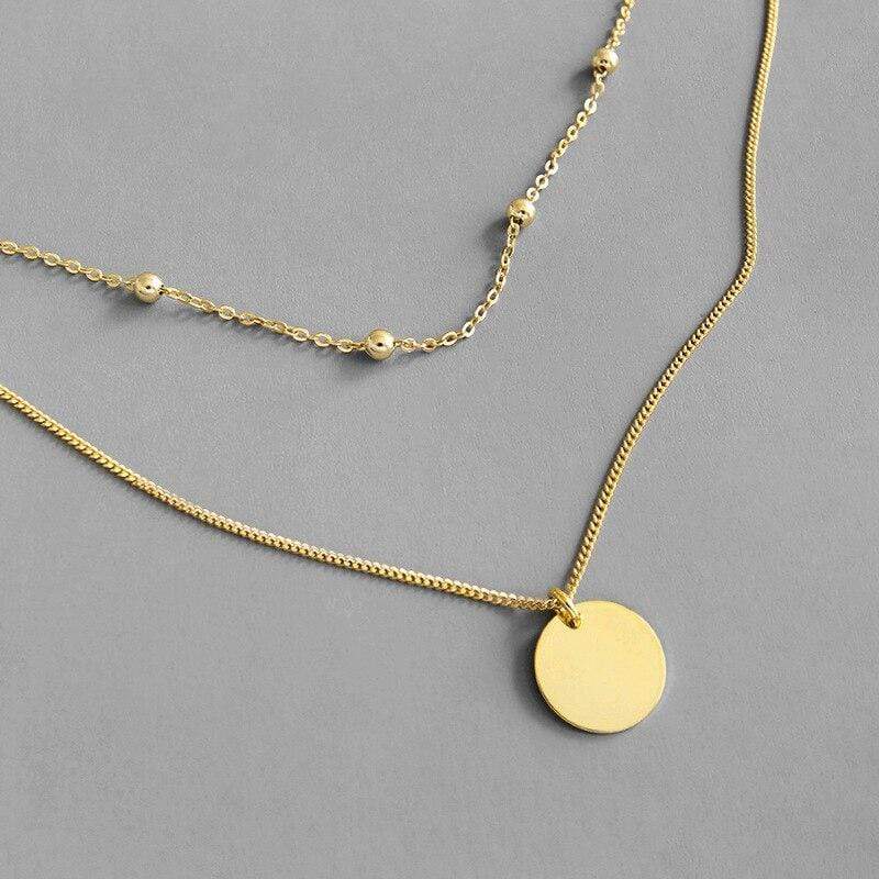 Stylish Multilayer Necklace - Lunisa-Gold-Nora Luxe
