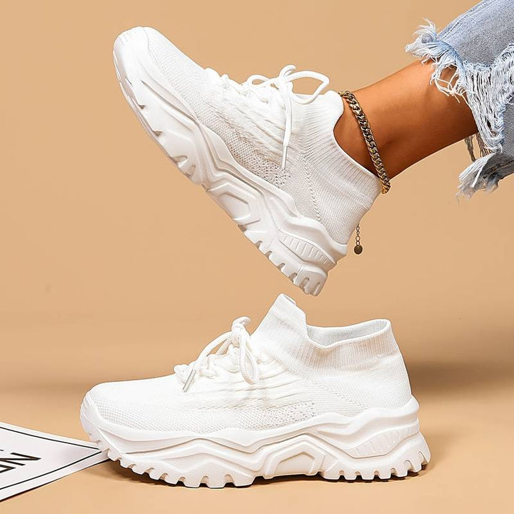 Stylish Orthopaedic Women's Sneakers - Elena-White-3.0-Nora Luxe