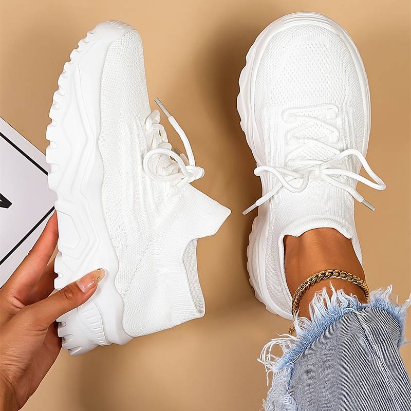 Stylish Orthopaedic Women's Sneakers - Elena-White-3.0-Nora Luxe