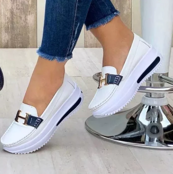 Stylish orthopedic women's shoes for pain-free walking – Selina-White-3.0-Nora Luxe