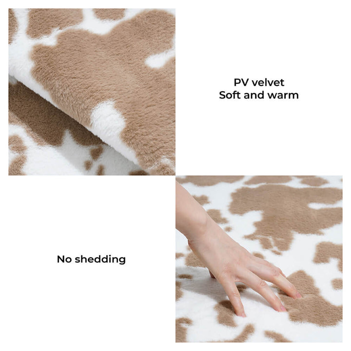 Stylish Pet Blanket with Cow Print - CozyCow-27.56 x 35.43 inches-Nora Luxe