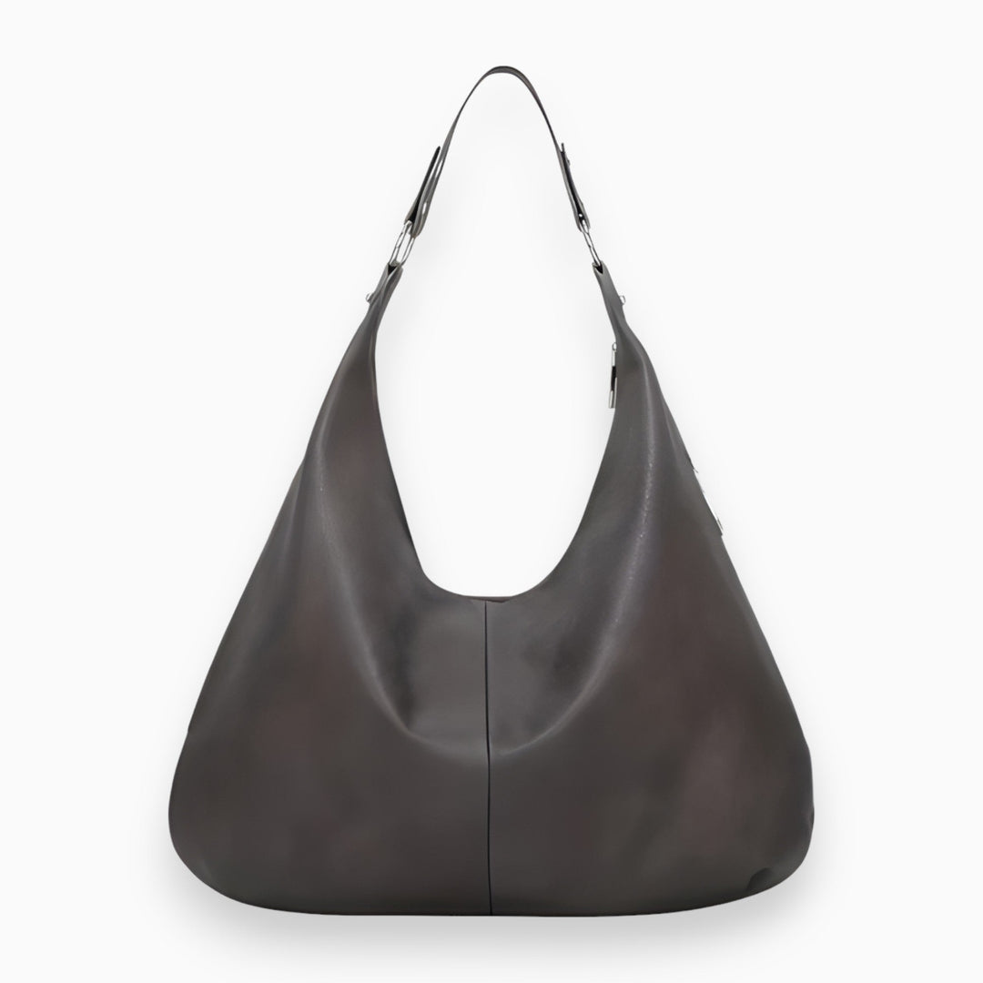 Stylish PU Leather Handbag - Bella-Gray-Nora Luxe
