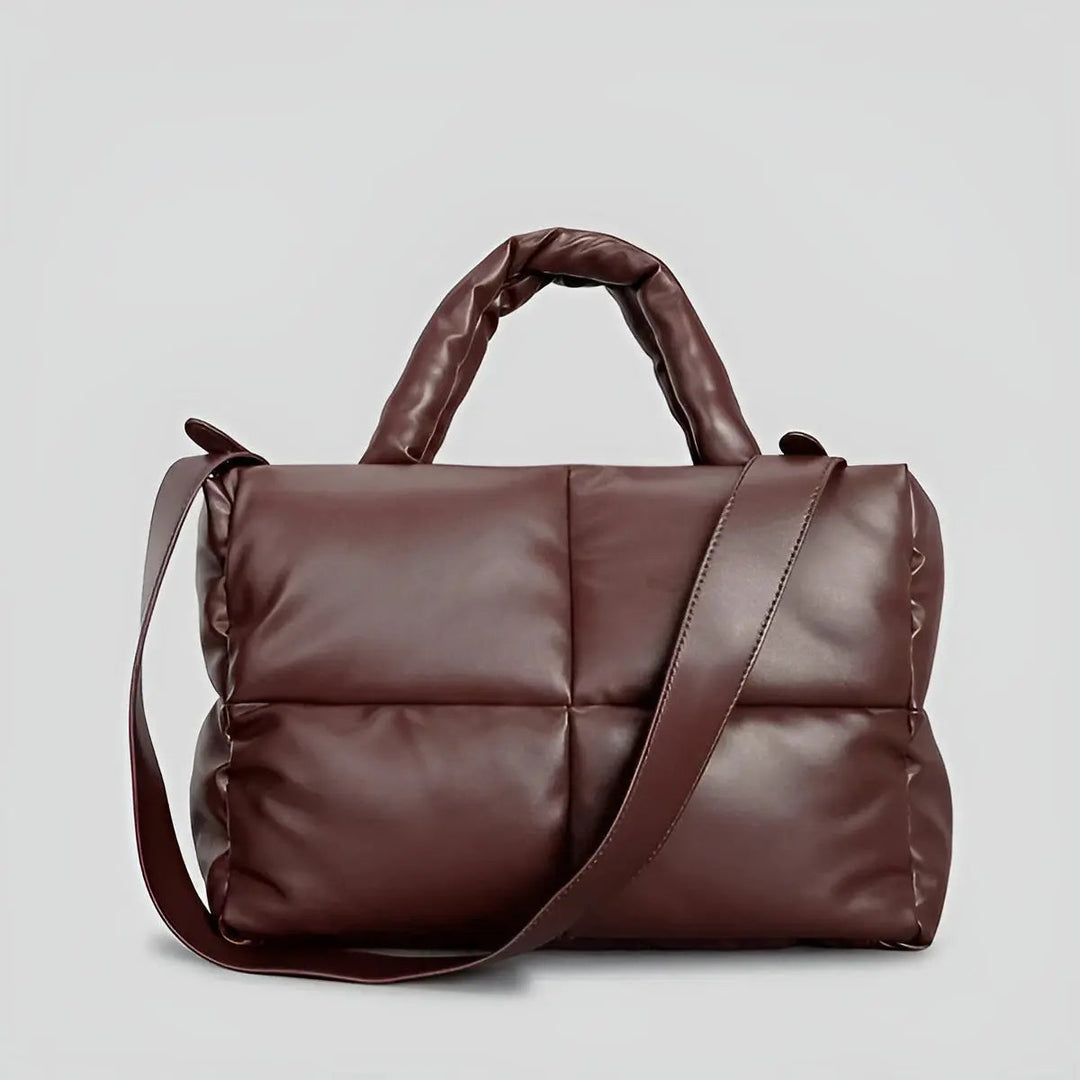 Stylish Quilted Ladies Designer Bags - Sofia-Dark brown-Nora Luxe
