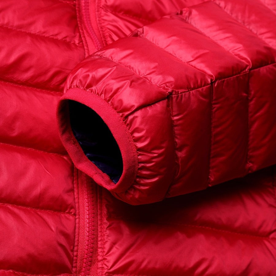 Stylish Reversible Women's Down Jacket - Aurora-Blue-S-Nora Luxe