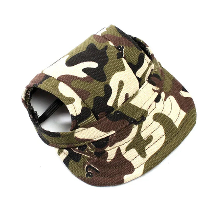 Stylish Round Edge Dog Cap - SunnyPaws-Camouflage-S-Nora Luxe