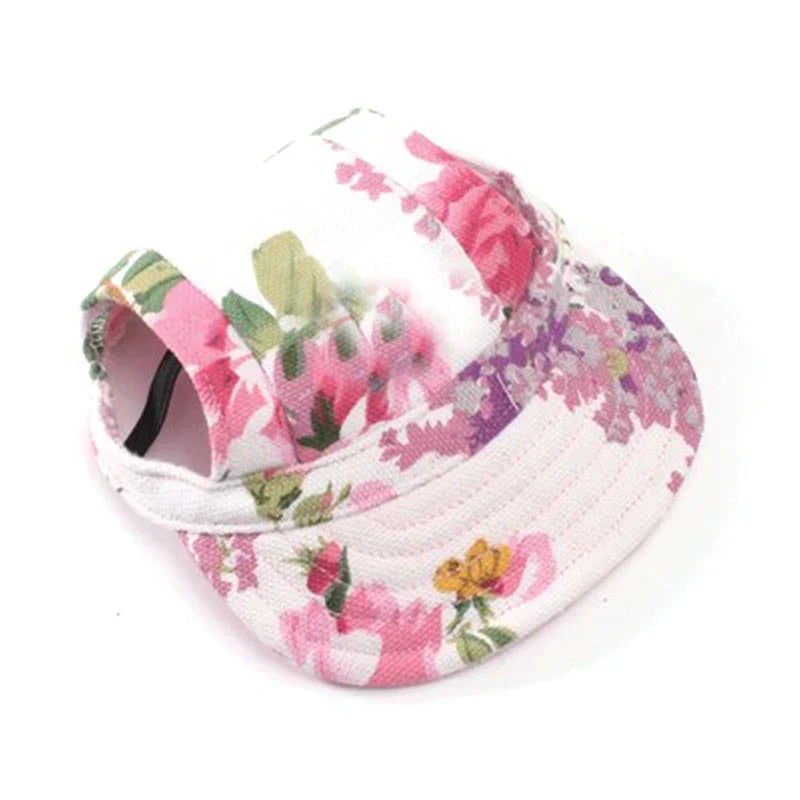 Stylish Round Edge Dog Cap - SunnyPaws-Flowers-S-Nora Luxe