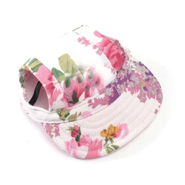Stylish Round Edge Dog Cap - SunnyPaws-Flowers-S-Nora Luxe