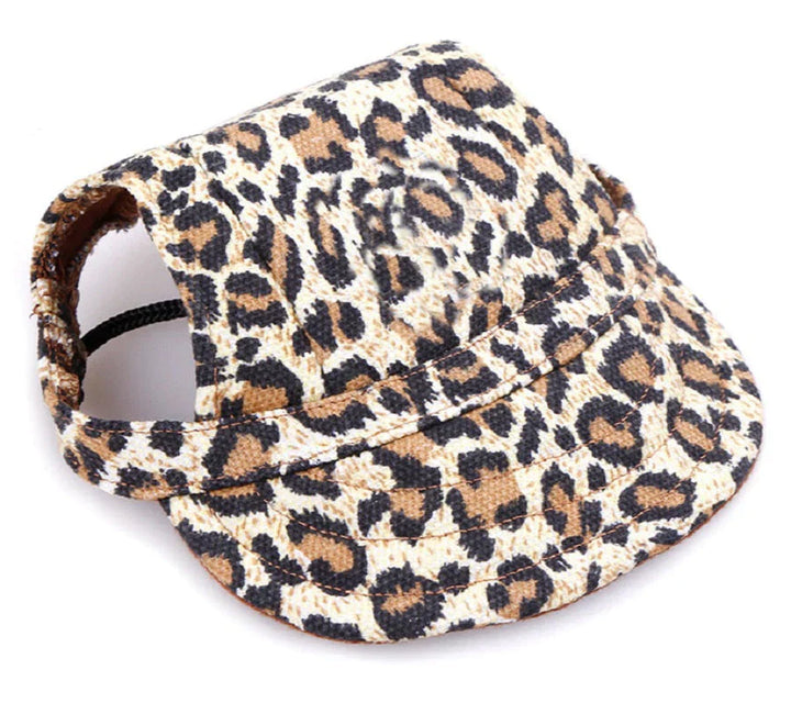 Stylish Round Edge Dog Cap - SunnyPaws-Leopard-S-Nora Luxe
