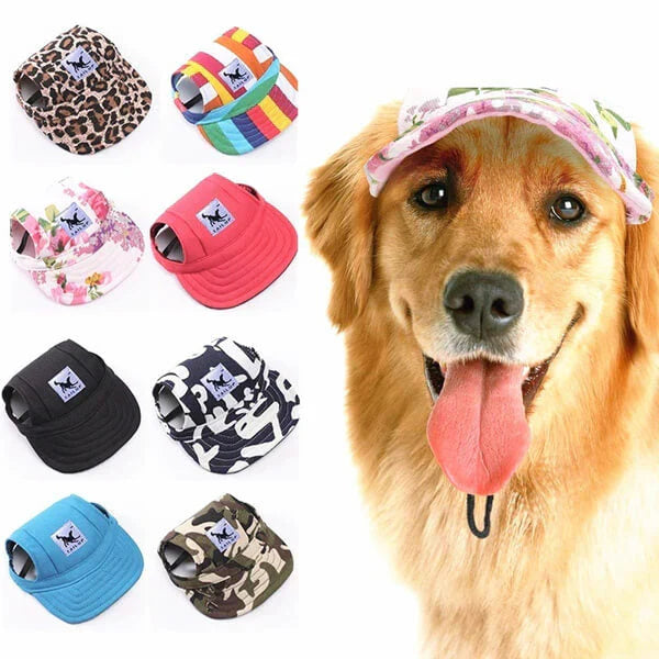 Stylish Round Edge Dog Cap - SunnyPaws-Stripe-S-Nora Luxe