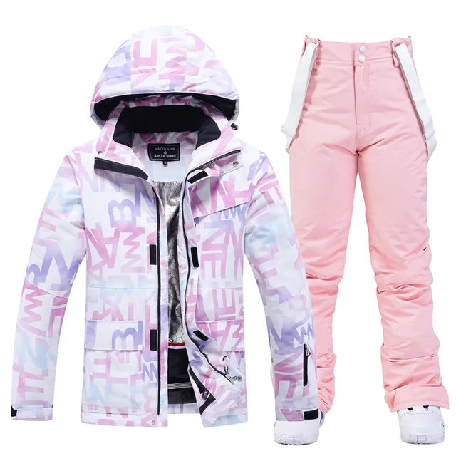 Stylish Ski Suit for Women - Aurora-Paars/Roze-XS-Nora Luxe