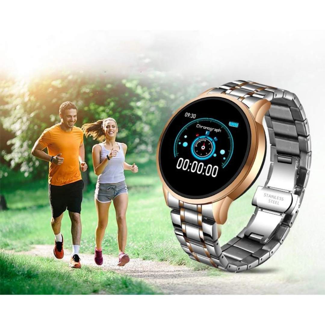 Stylish Smartwatch - TimelessTrack-Silver-Nora Luxe
