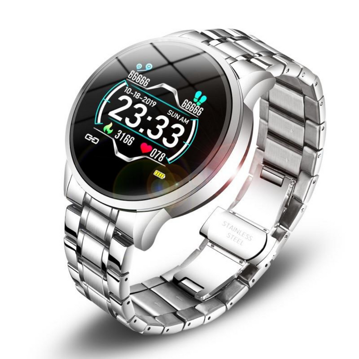 Stylish Smartwatch - TimelessTrack-Silver-Nora Luxe