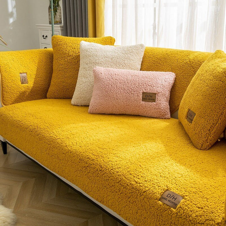 Stylish Sofa Cover - SofaRevive-Yellow-27.56″ × 27.56″-Nora Luxe