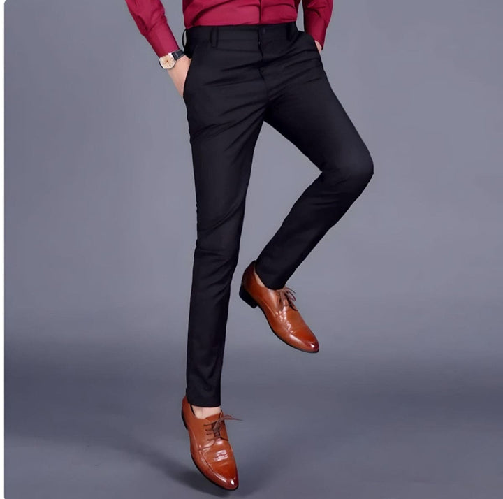 Stylish Stretch Men's Trousers - Alex-Black-8-Nora Luxe