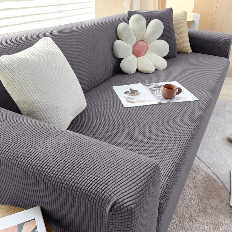 Stylish Stretchable Sofa Cover - StretchGuard-Dark Gray-1-Seater (35.4 – 55.1 in)-Nora Luxe
