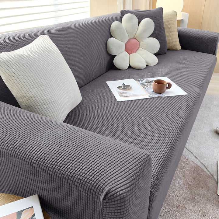 Stylish Stretchable Sofa Cover - StretchGuard-Dark Gray-1-Seater (35.4 – 55.1 in)-Nora Luxe