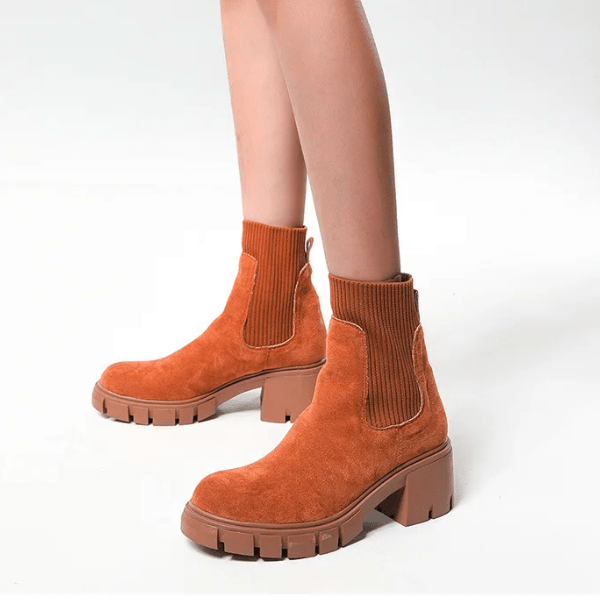 Stylish Suede Winter Shoes for Women - Eloise-Gray-4.5-Nora Luxe