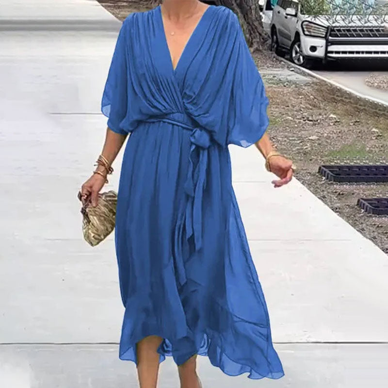Stylish summer dress - Giulia-Blue-S-Nora Luxe