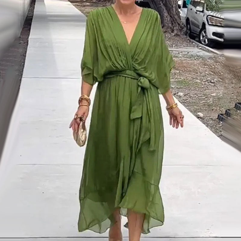 Stylish summer dress - Giulia-Green-S-Nora Luxe