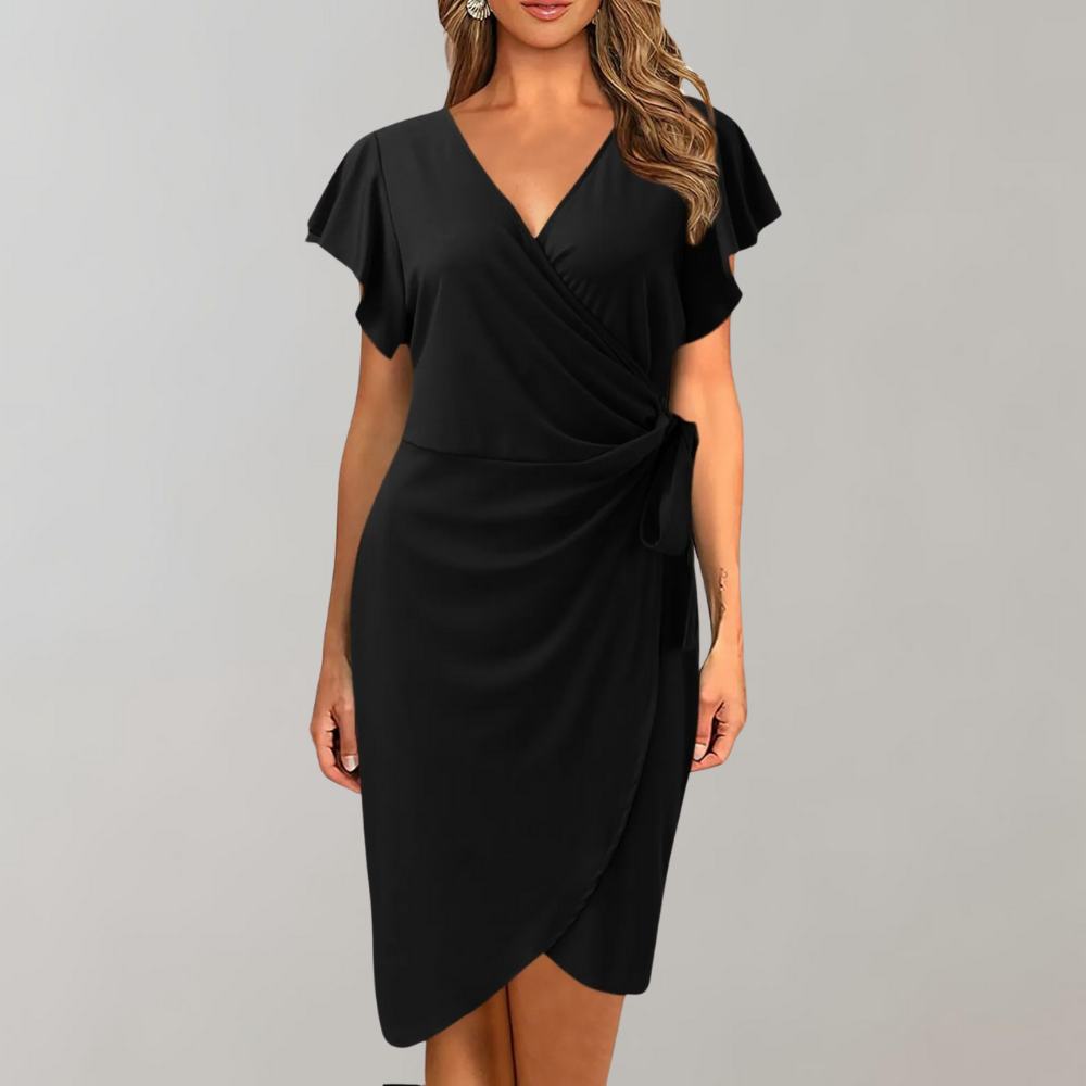 Stylish Summer Dress – Solène-Black-S-State of Style