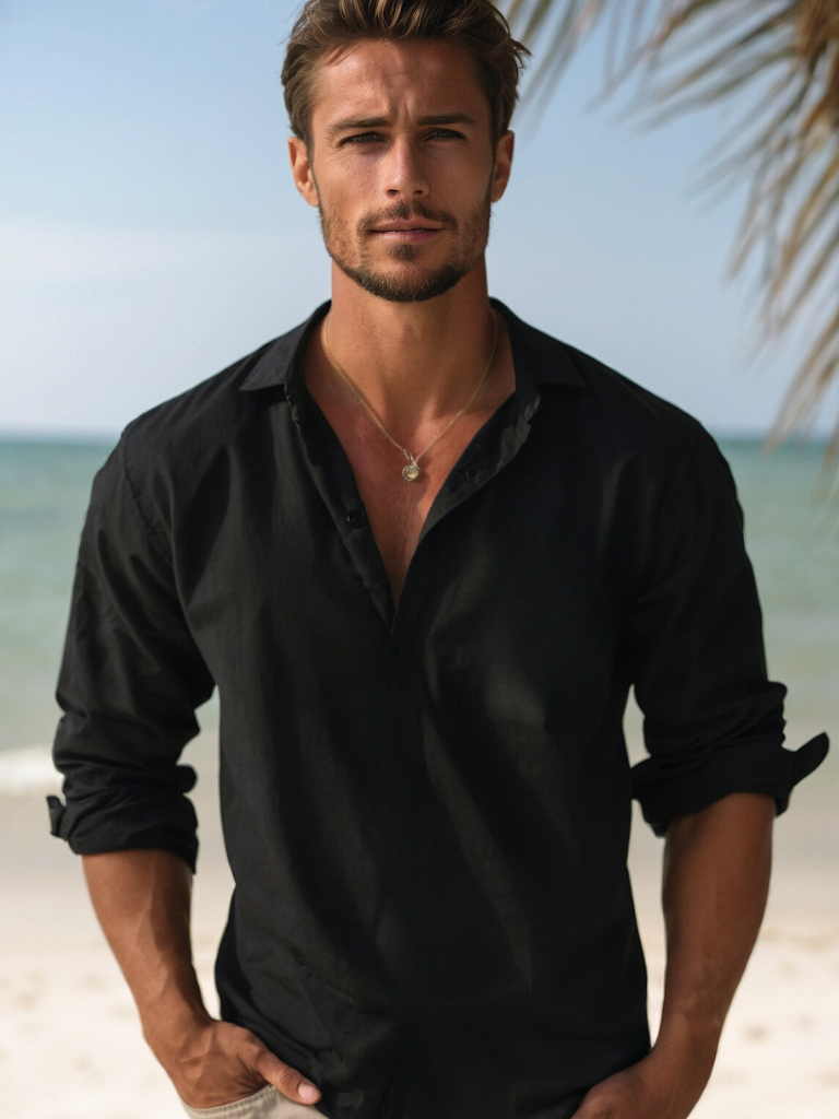 Stylish summer shirt for men (Buy 1, get 1 free) - Leo-Black-S-The Livary