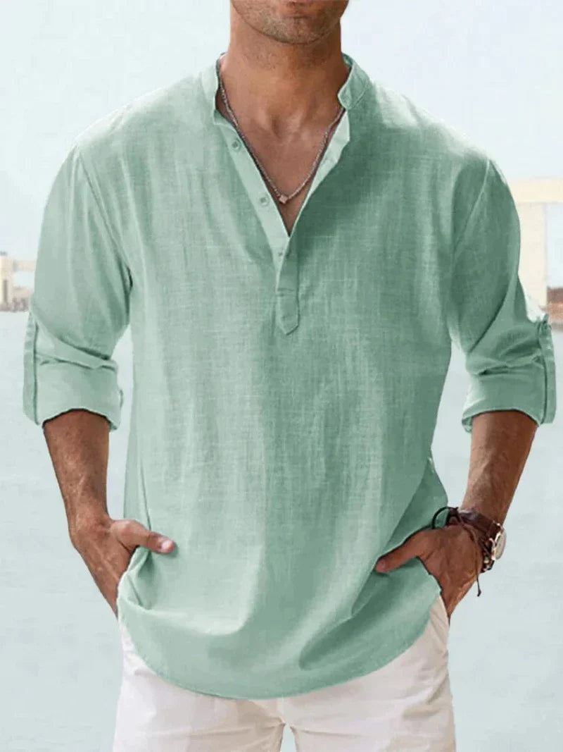Stylish summer shirt for men (Buy 1, get 1 free) - Leo-Light green-S-The Livary