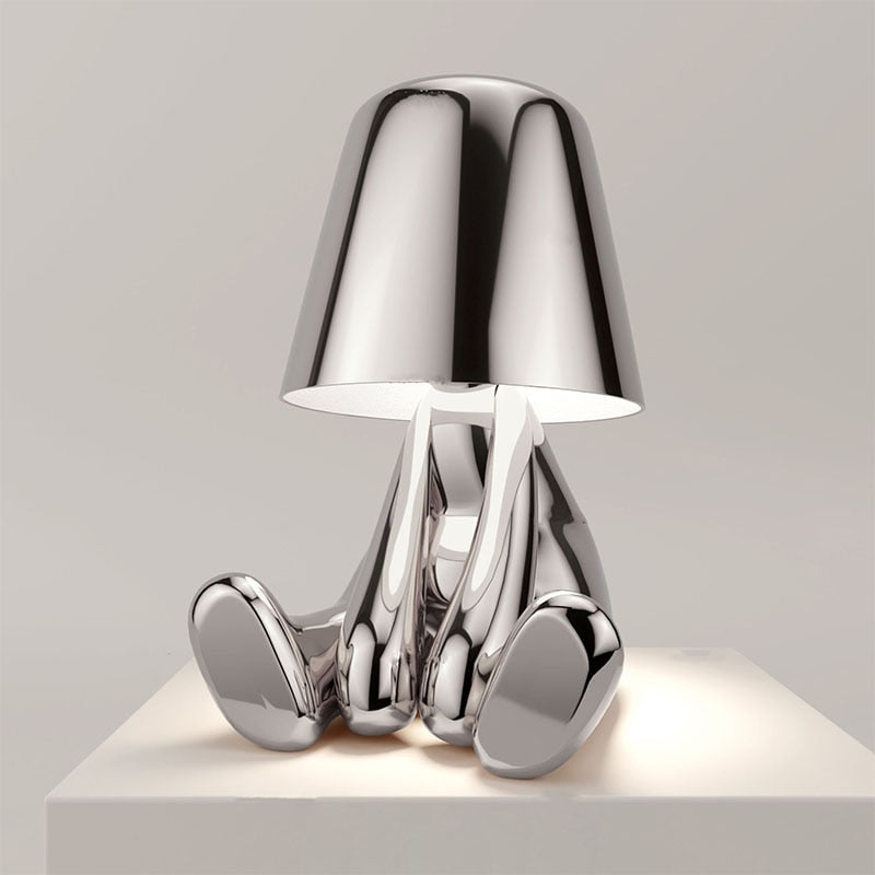 Stylish Table Lamp - LumiSerene-Relaxing Silver-Nora Luxe