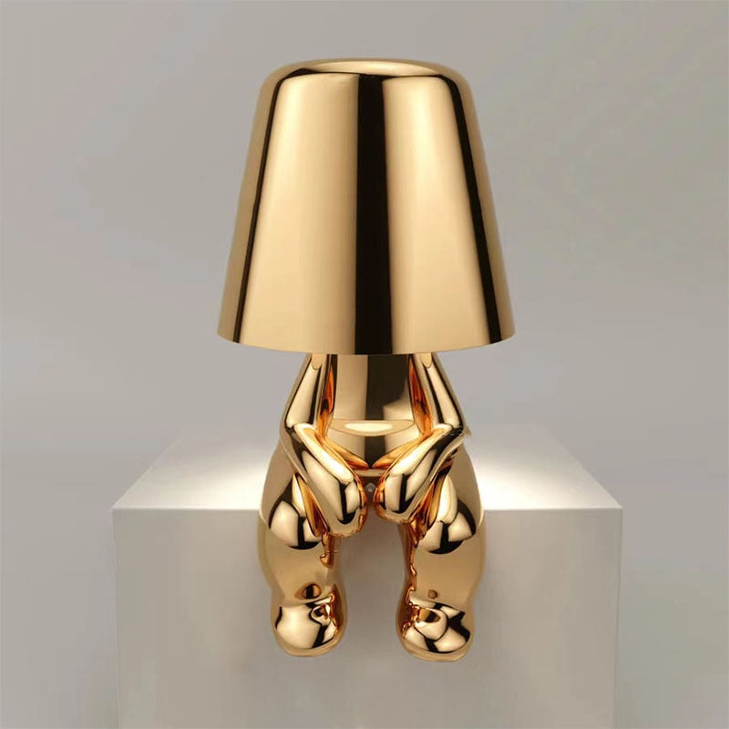 Stylish Table Lamp - LumiSerene-Sitting Gold-Nora Luxe