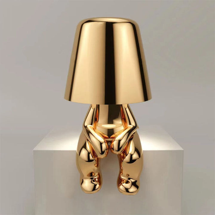 Stylish Table Lamp - LumiSerene-Sitting Gold-Nora Luxe