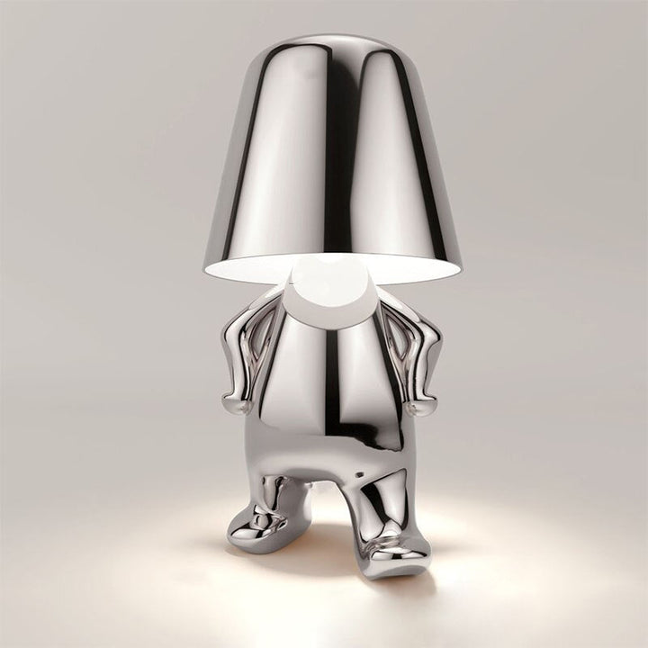 Stylish Table Lamp - LumiSerene-Walking Silver-Nora Luxe