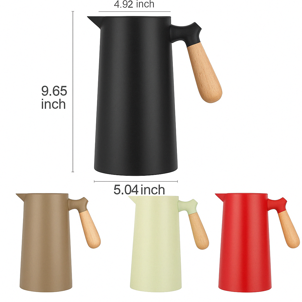 Stylish Thermos Flask with Long Heat and Cold Retention - NordicTherm-Black-Nora Luxe
