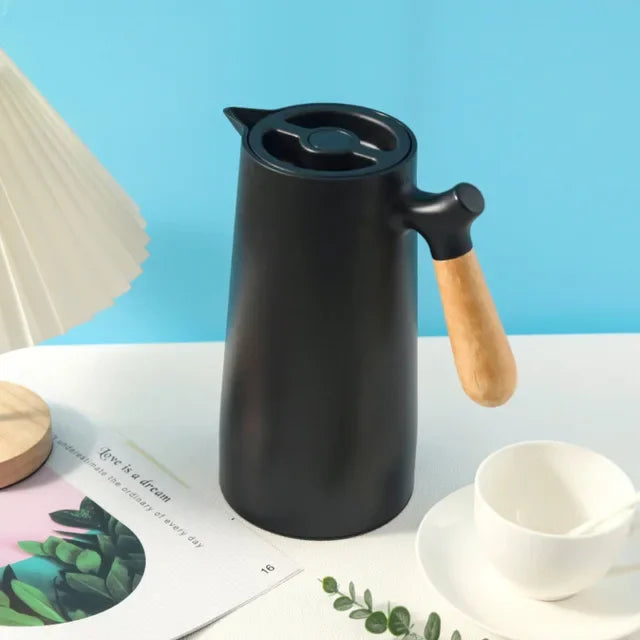 Stylish Thermos Flask with Long Heat and Cold Retention - NordicTherm-Black-Nora Luxe