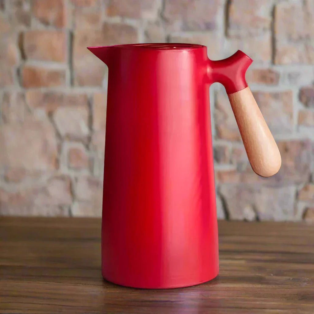 Stylish Thermos Flask with Long Heat and Cold Retention - NordicTherm-Red-Nora Luxe