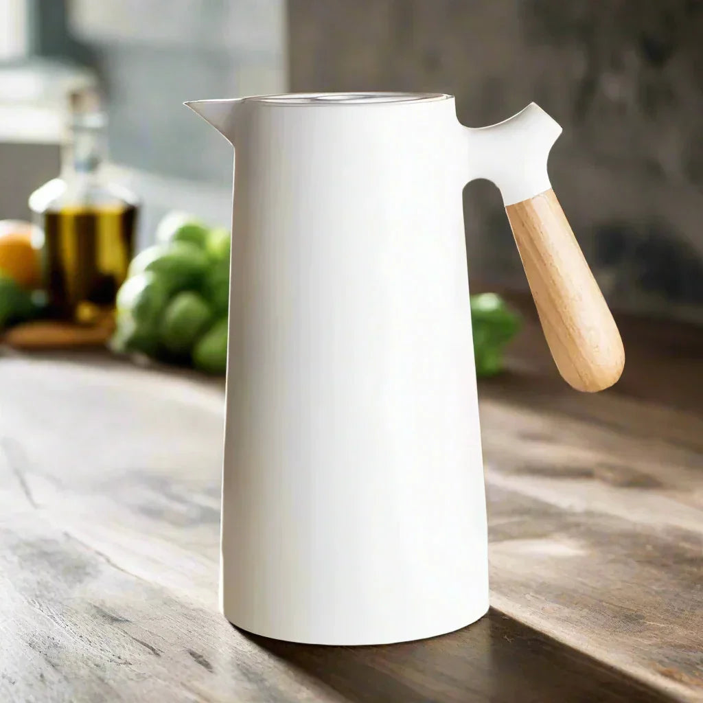 Stylish Thermos Flask with Long Heat and Cold Retention - NordicTherm-White-Nora Luxe