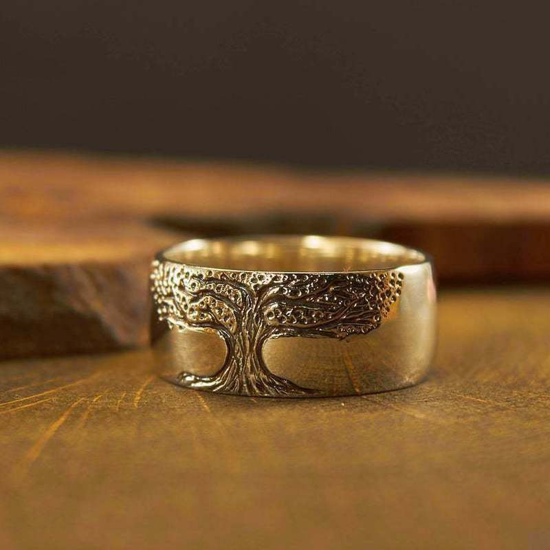 Stylish Tree of Life Ring - Lina-Gold-1.93 in-Nora Luxe