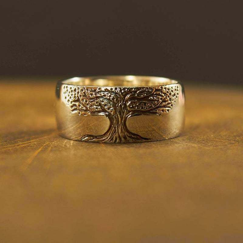 Stylish Tree of Life Ring - Lina-Gold-1.93 in-Nora Luxe