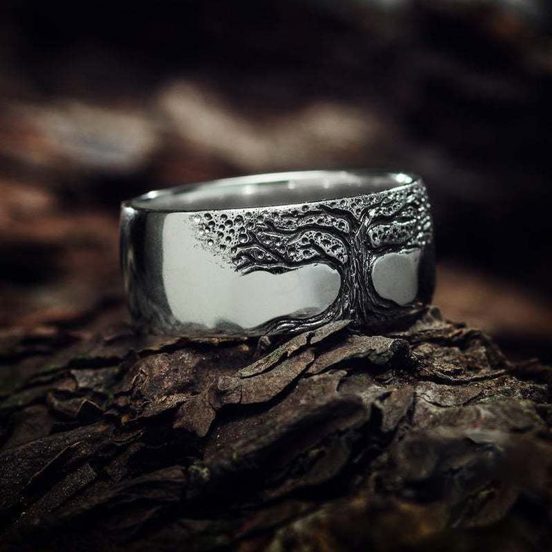 Stylish Tree of Life Ring - Lina-Silver-1.93 in-Nora Luxe