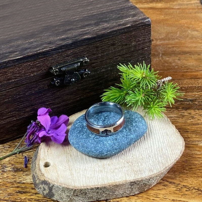 Stylish Tree of Life Ring made of Stainless Steel for Women - Elina-Tree of Life-2.01 in-Nora Luxe