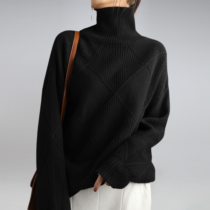 Stylish Turtleneck for Women - Isabella-Black-S-Nora Luxe