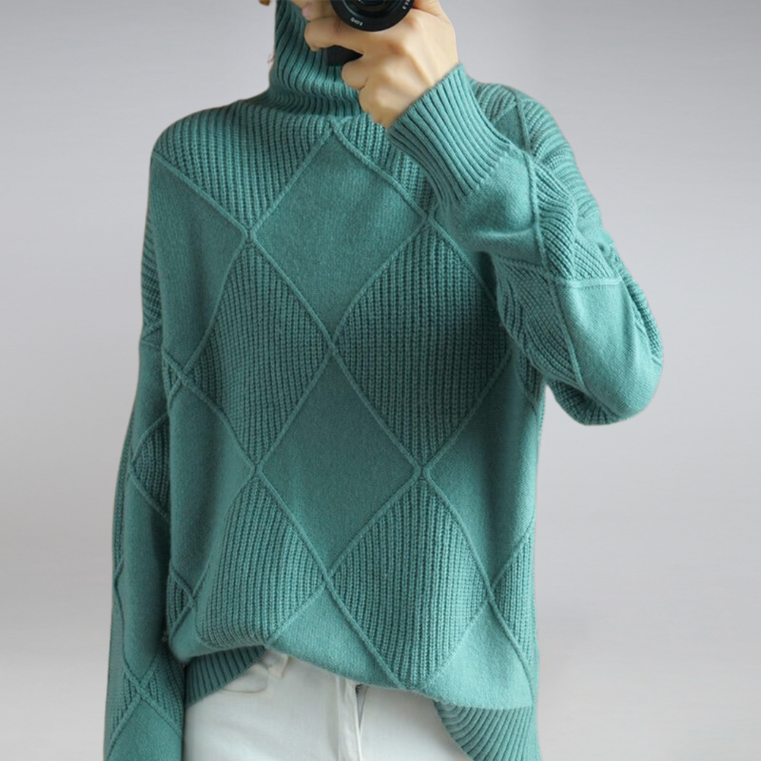 Stylish Turtleneck for Women - Isabella-Green-S-Nora Luxe