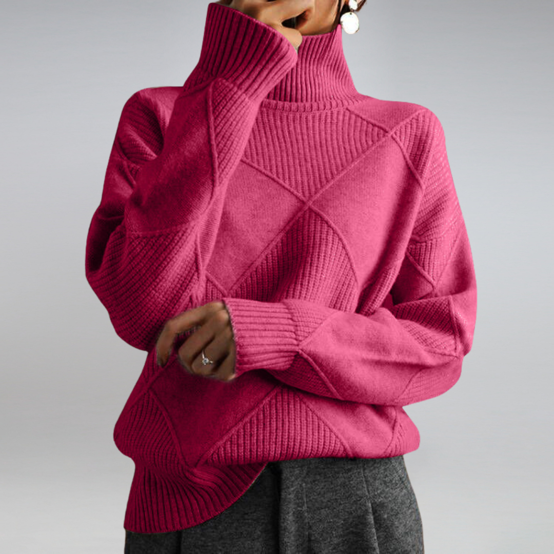 Stylish Turtleneck for Women - Isabella-Pink-S-Nora Luxe