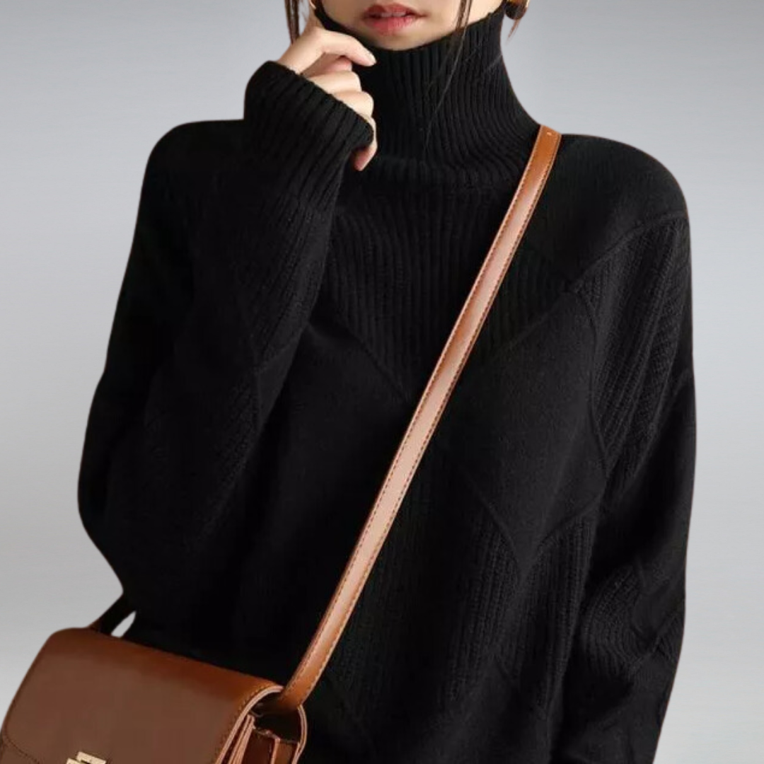 Stylish Turtleneck for Women - Isabella-Yellow-S-Nora Luxe
