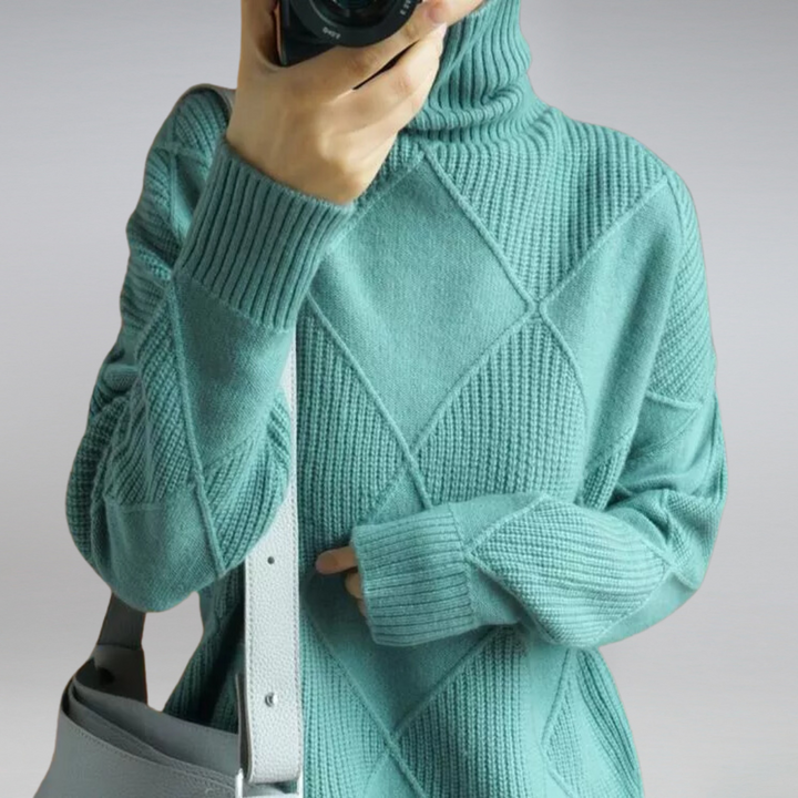 Stylish Turtleneck for Women - Isabella-Yellow-S-Nora Luxe