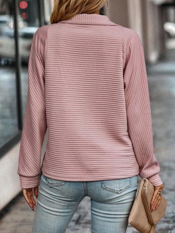 Stylish V-neck Sweater for Women - Seraphina-Pink-S-Nora Luxe